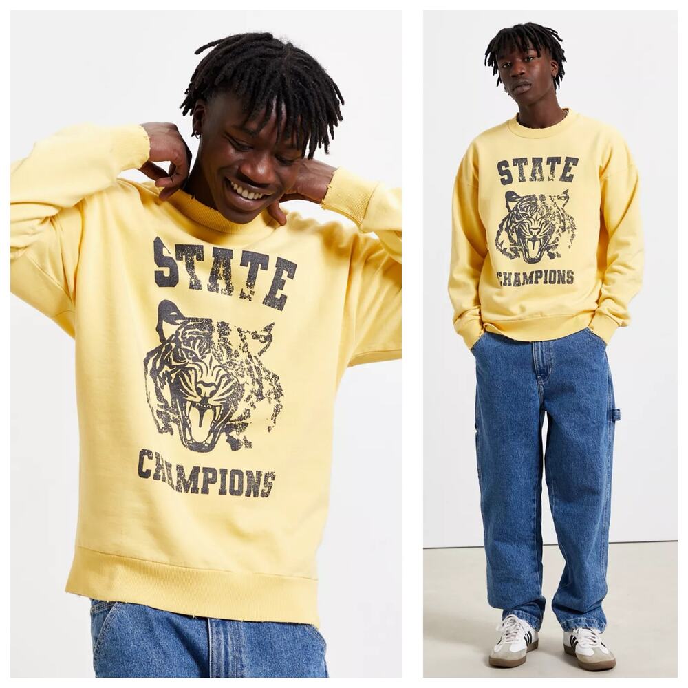 Urban Outfitters Cherryfield Vintage Varsity State Champion Crew Neck Sweatshirt